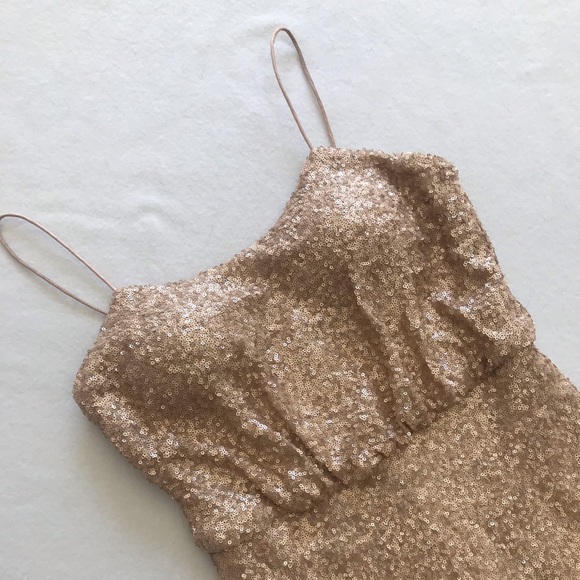Sorella Vita | Rose Gold Sequin Gown | Size 6 - Picture 9 of 10